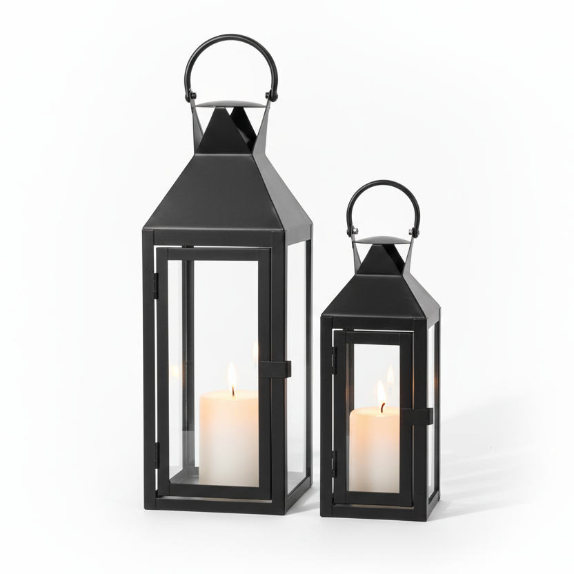 Black Metal Lantern