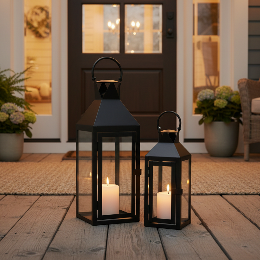 Black Metal Lantern