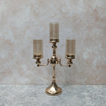 Load image into Gallery viewer, Gold 3-Piece Candle Holder
