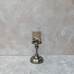 Load image into Gallery viewer, Bronze Candle Holder with Glass Shade
