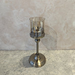 Load image into Gallery viewer, Bronze Candle Holder with Glass Shade
