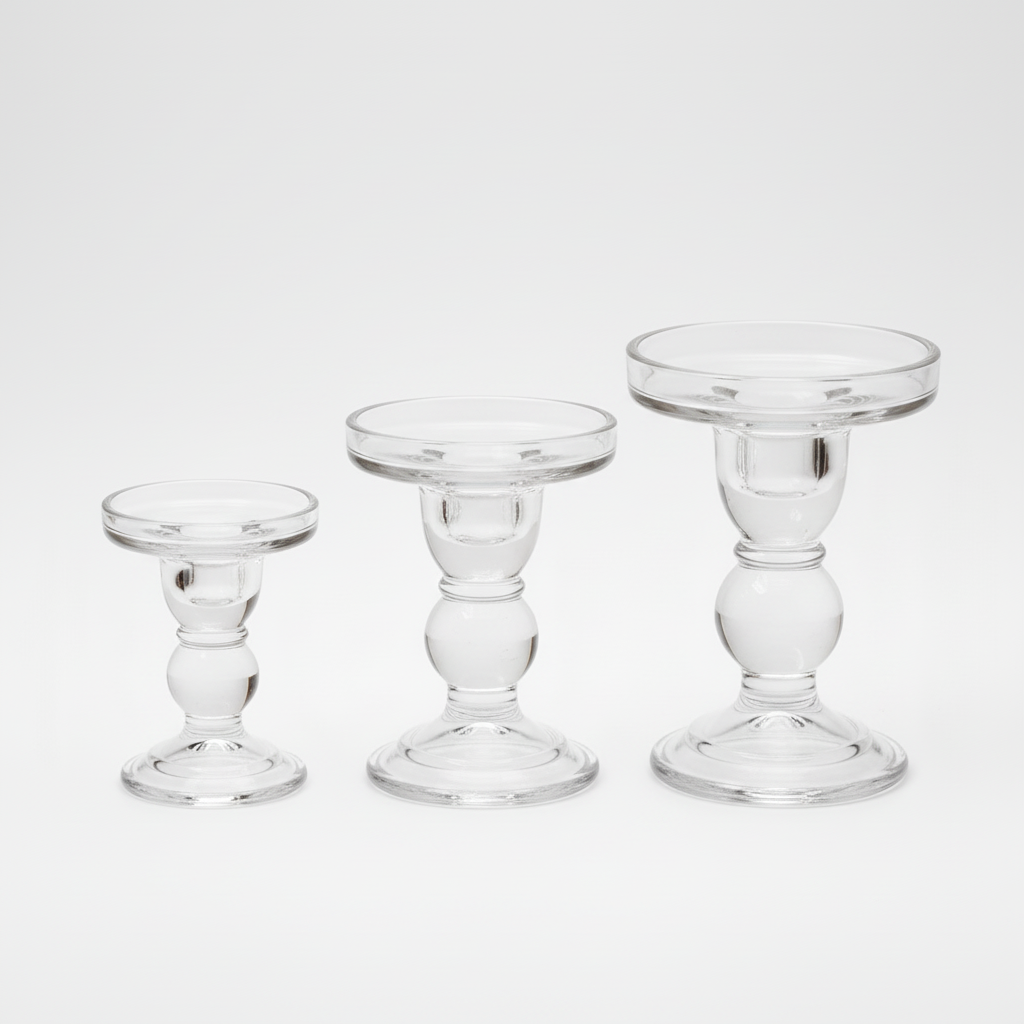 Glass Pillar Candle Holder