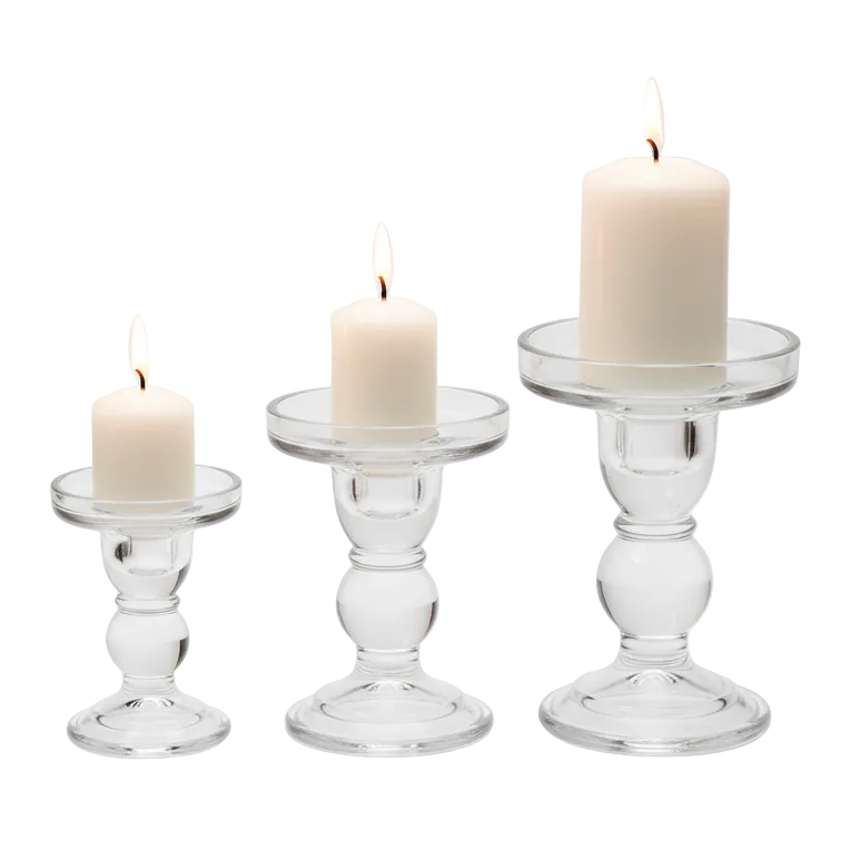 Glass Pillar Candle Holder