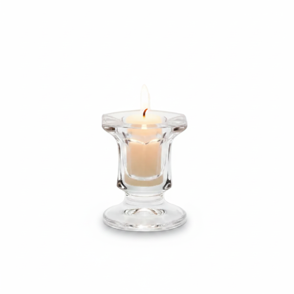 Glass Bud Candle Holder