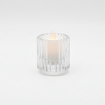 Load image into Gallery viewer, Glass Ribbed Candle Holder
