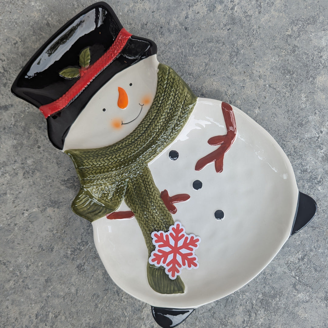 Snowman Plate - CER084