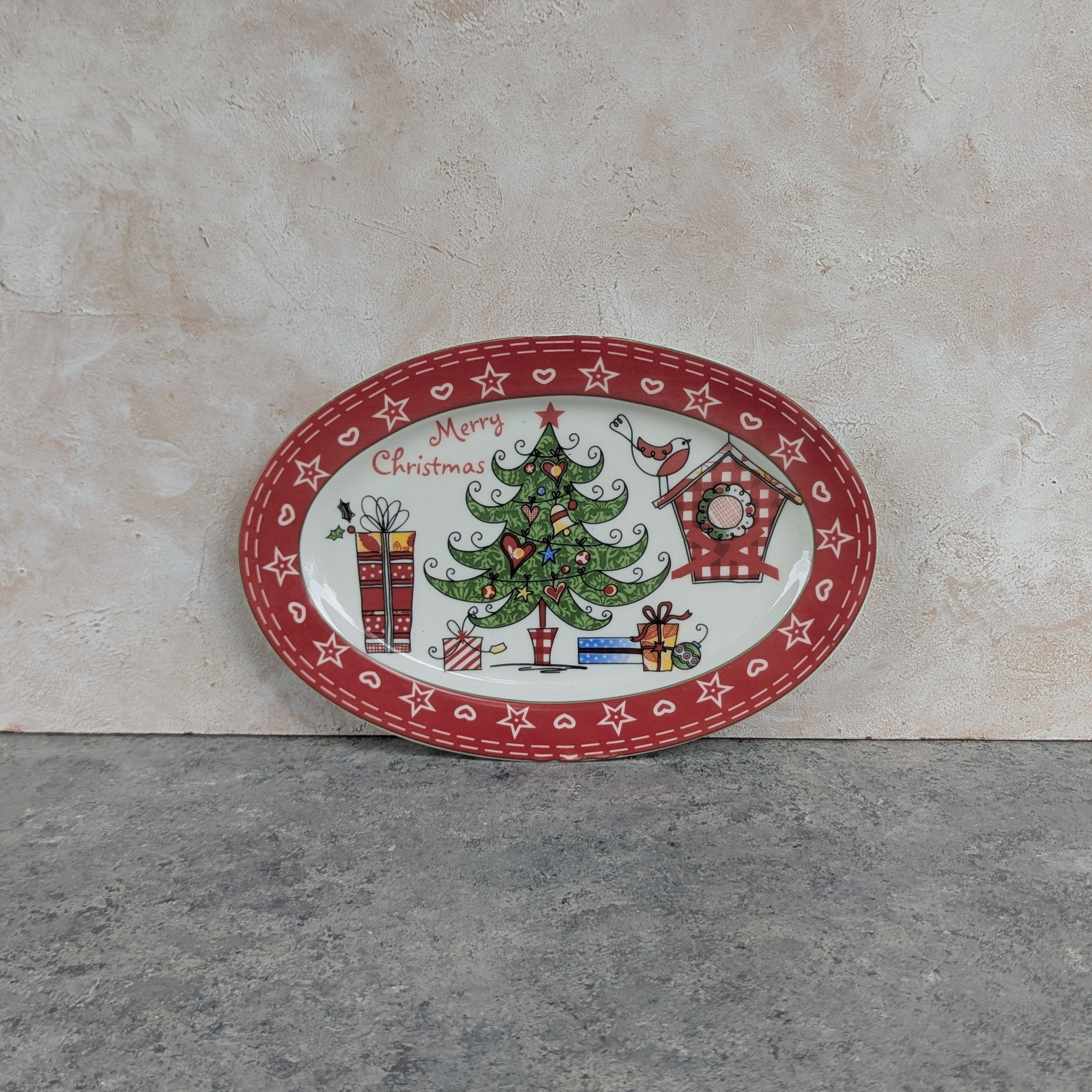 Christmas Oval Plate - CER050
