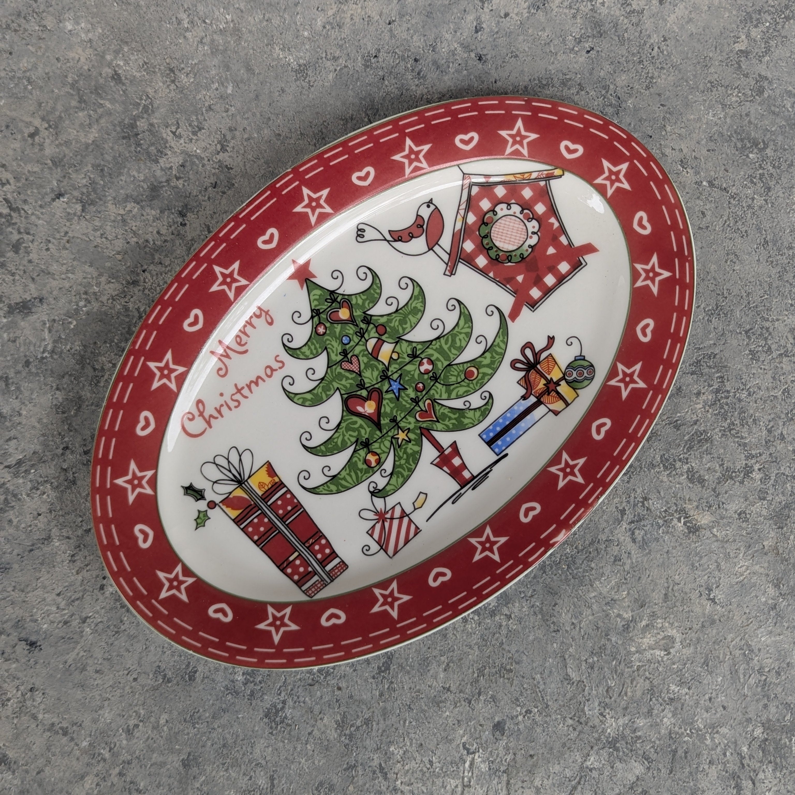 Christmas Oval Plate - CER050