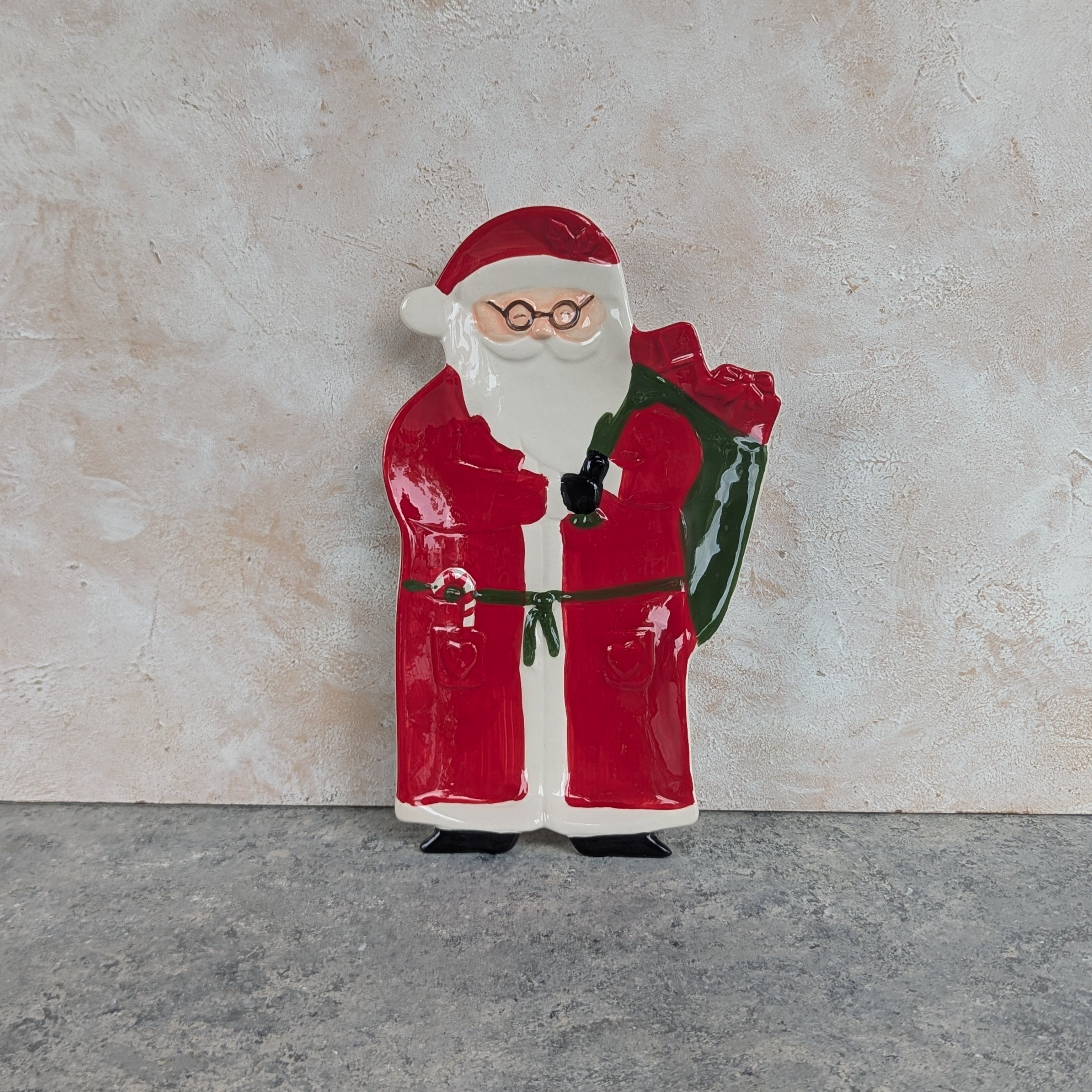 Ceramic Santa Plate - CER061