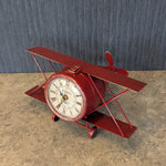 Load image into Gallery viewer, White and Red Aeroplane Clock
