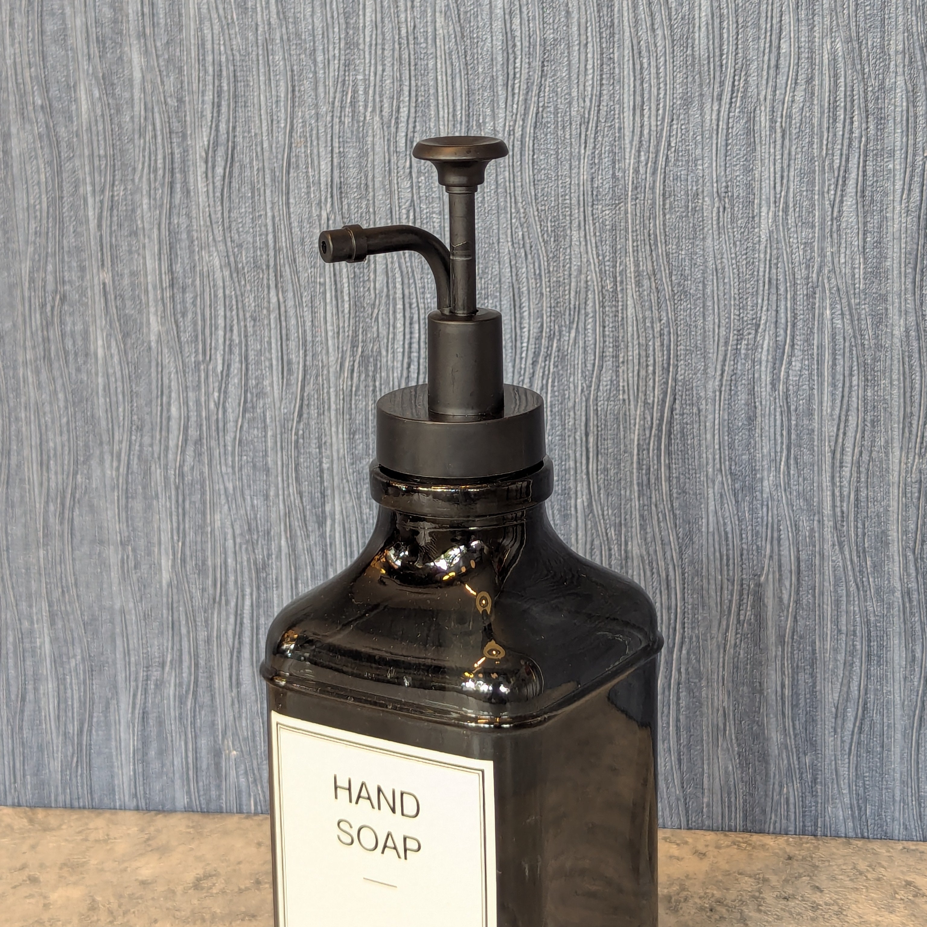 Dark Amber Glass Soap Dispenser