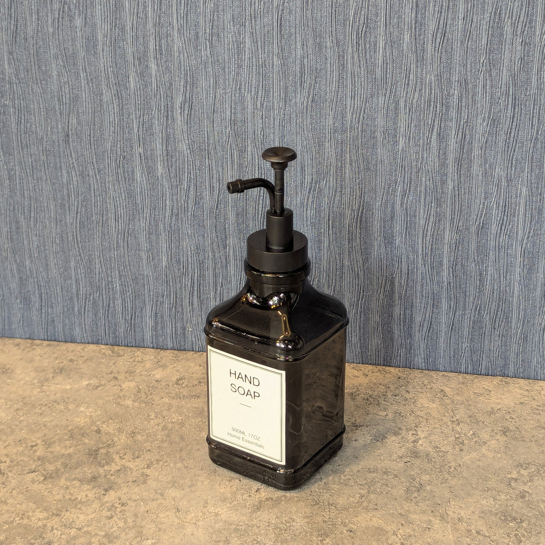Dark Amber Glass Soap Dispenser
