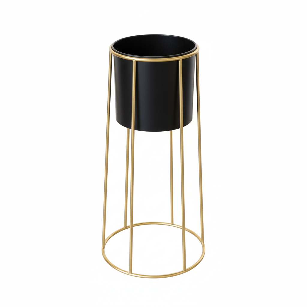 Gold and Black Plant Holder
