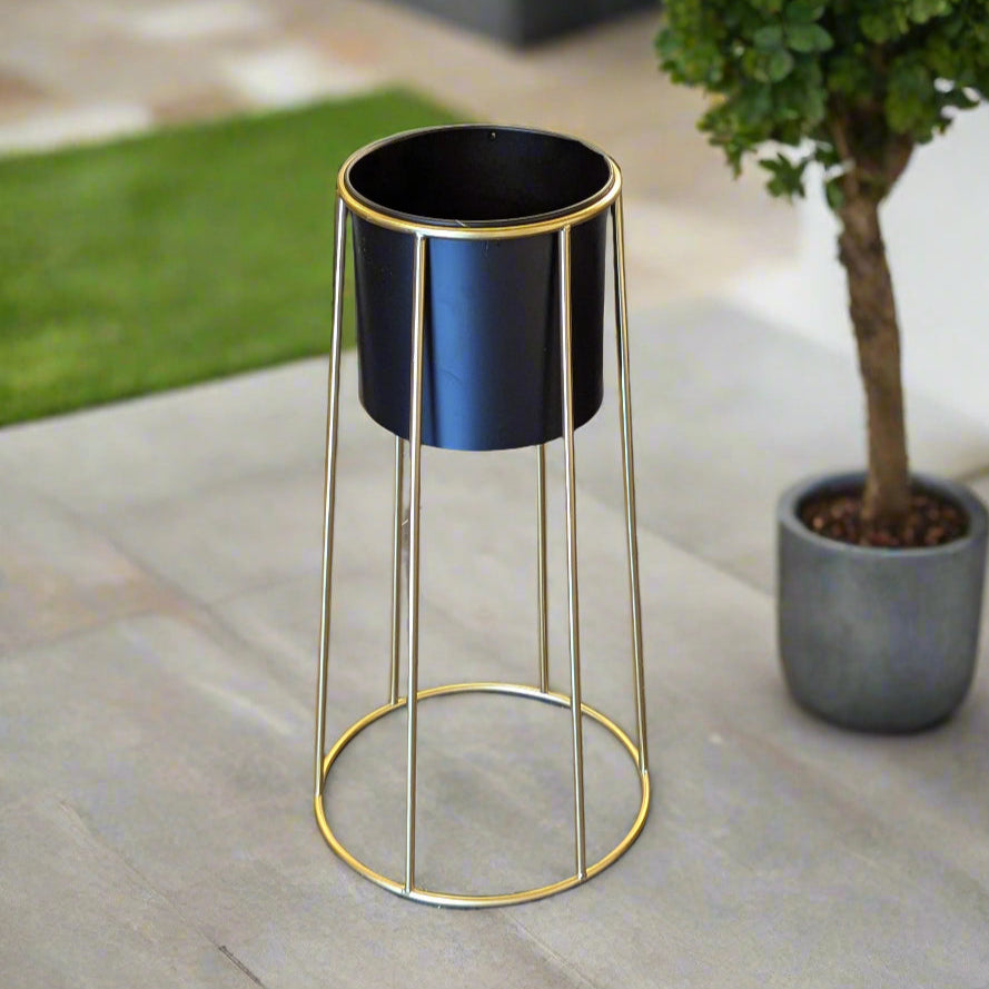 Gold and Black Plant Holder