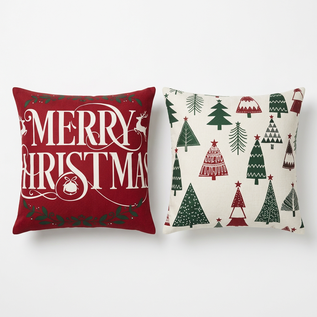Christmas Greeting Cushion Cover