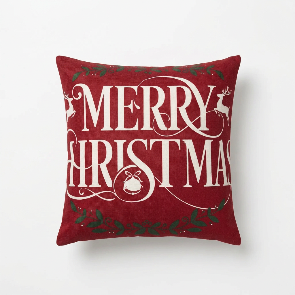 Christmas Greeting Cushion Cover