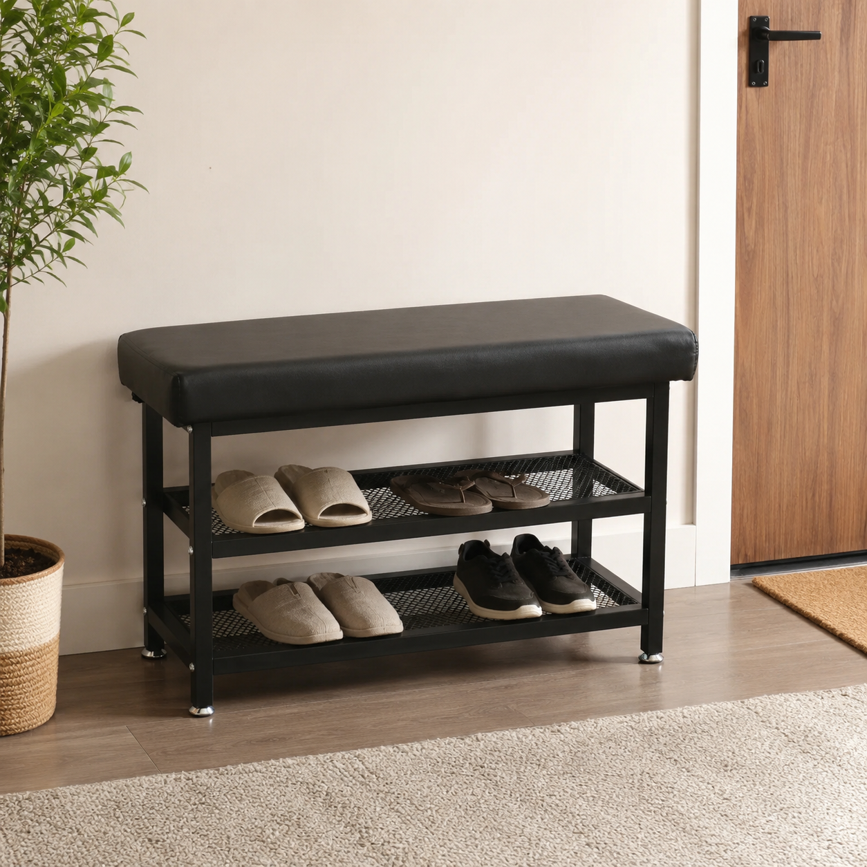 Rectangular Cushioned Stool