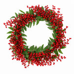 Load image into Gallery viewer, Crimson Berry Leaf Wreath
