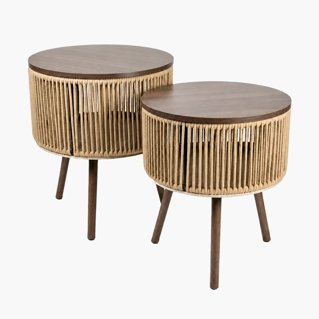 Rope Accent Table With Storage