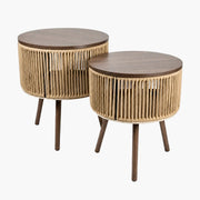Rope Accent Table With Storage