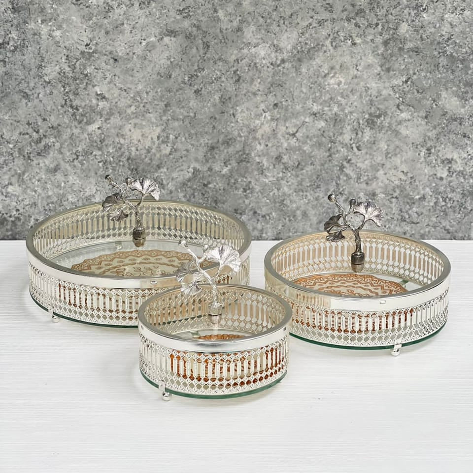 Round Serving Tray with Lid