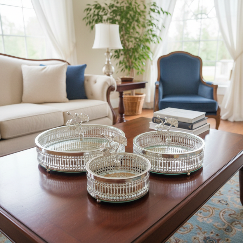 Round Serving Tray with Lid