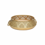 Load image into Gallery viewer, Rustic Lattice Metal Bowl with Handles

