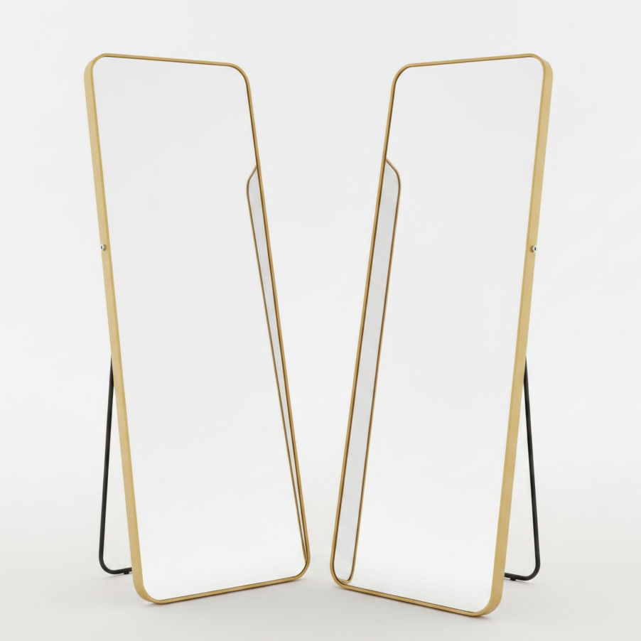Rectangle Gold Full-Length Mirror