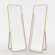 Rectangle Gold Full-Length Mirror
