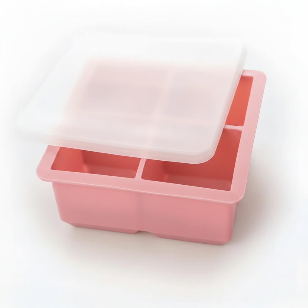 4 Frames Ice Cube Tray With Lid