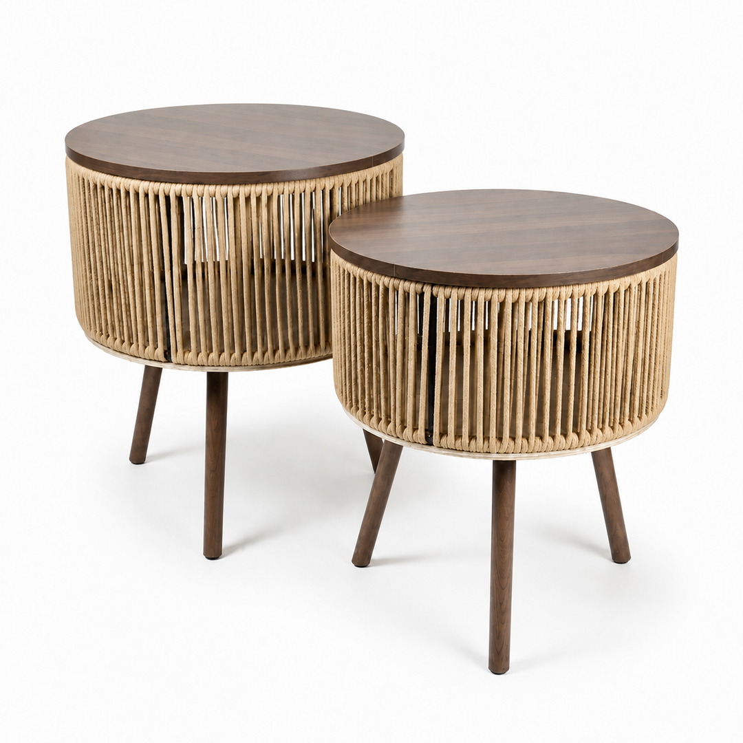 Rope Accent Table With Storage