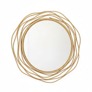 Round Gold Wavy Wall Mirror