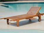 Load image into Gallery viewer, Teak Sunbed
