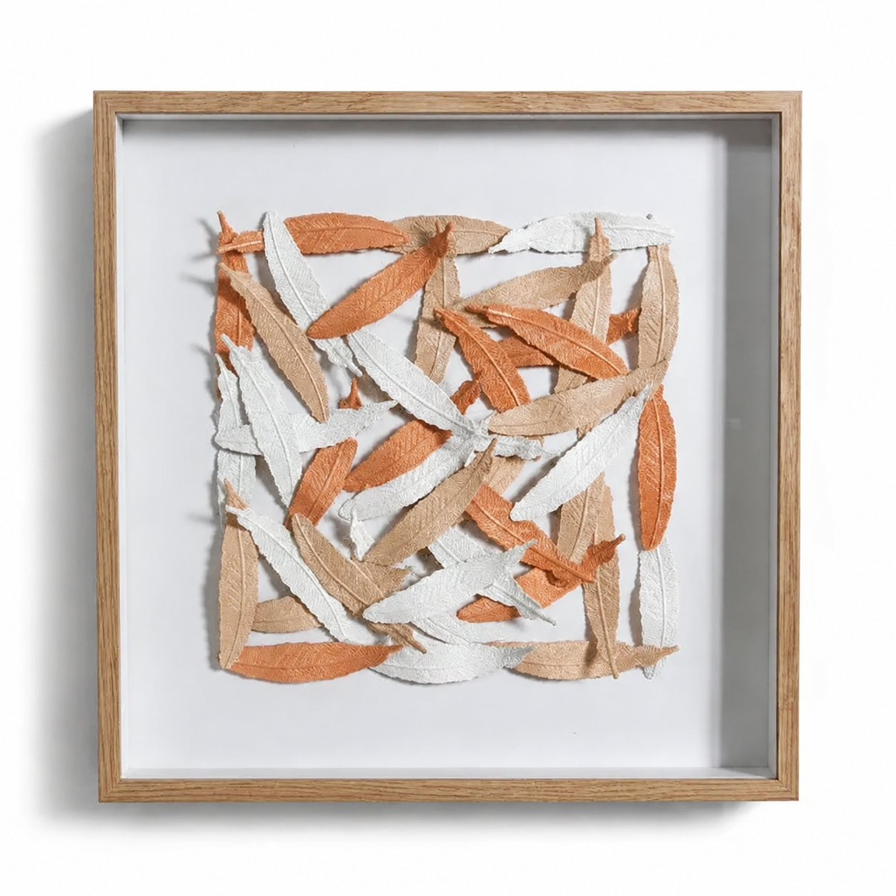 Terracotta Feathered Wall Art