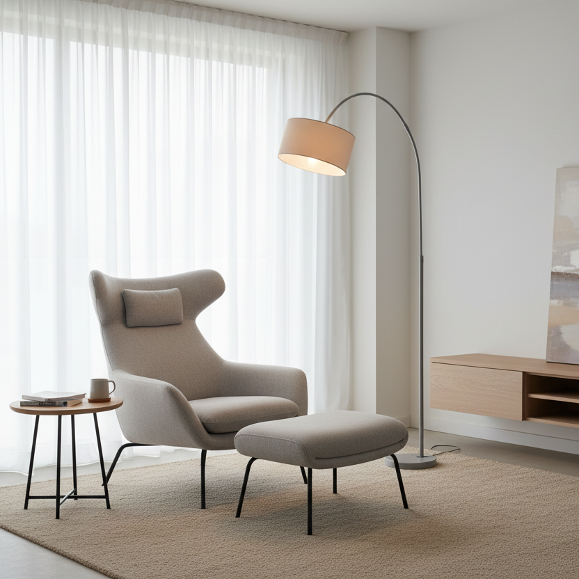 Floor Lamp White Shade