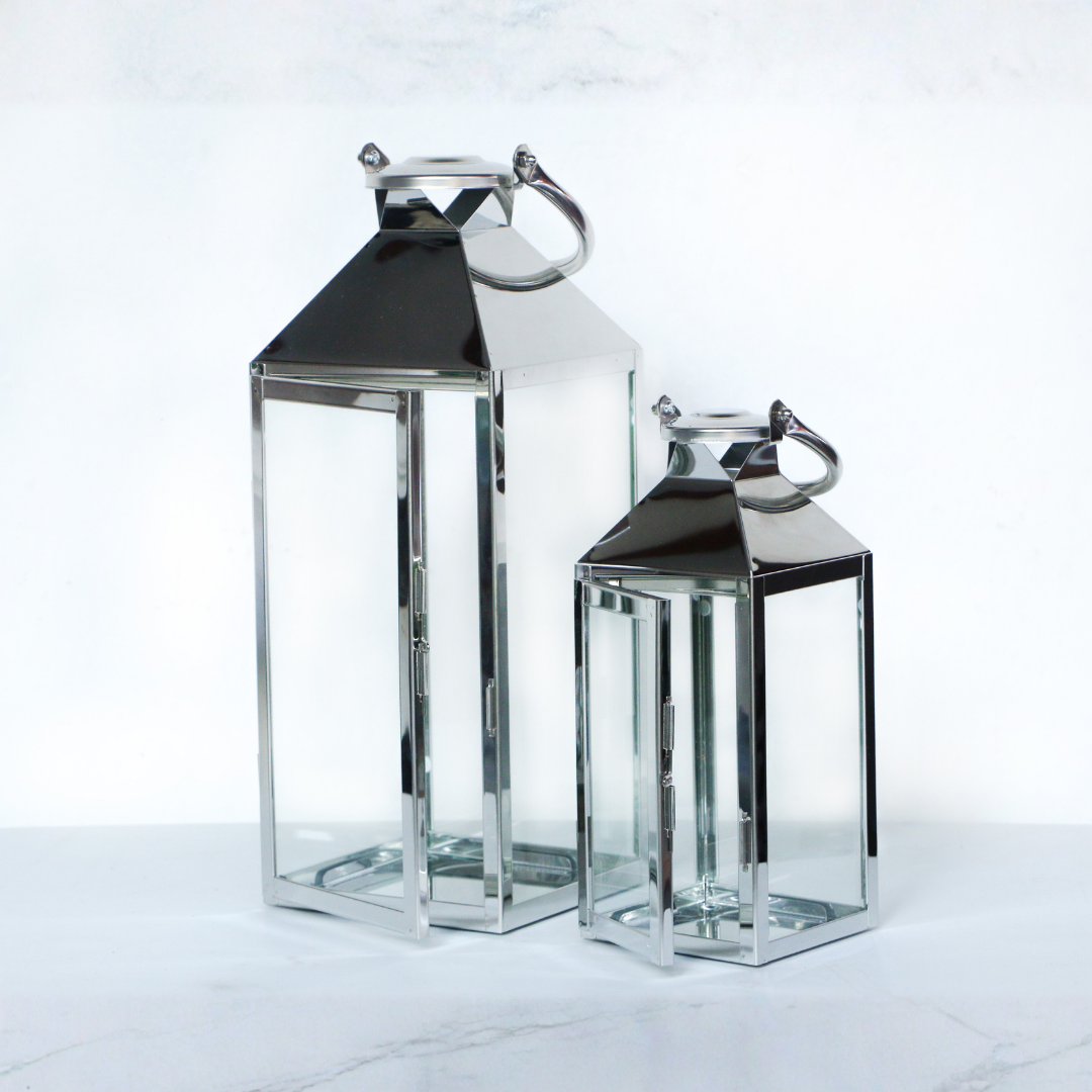 Silver Metal Lantern - 306