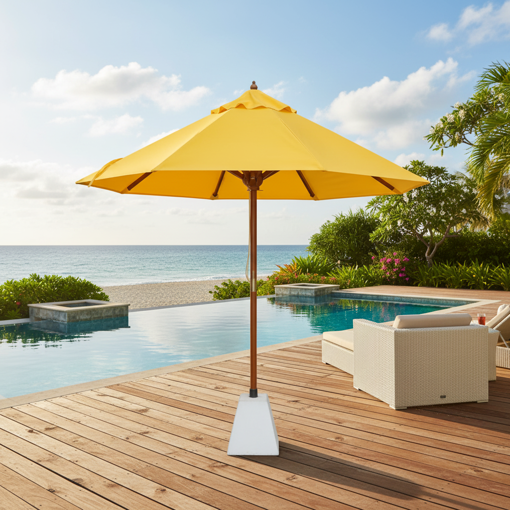 Premium Teak Outdoor Umbrella