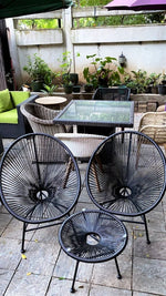 Load image into Gallery viewer, Modern Black Verandah Chair Set
