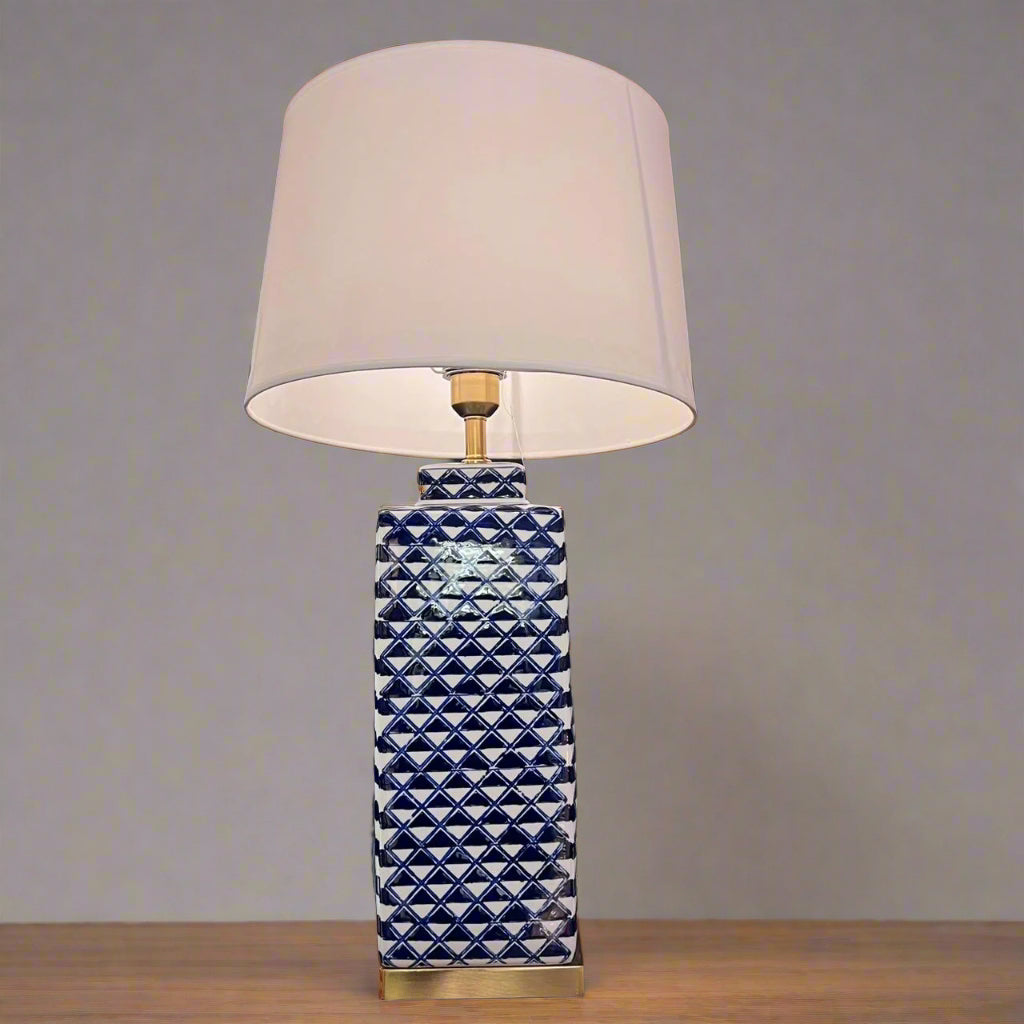 Blue & White Ceramic Table Lamp