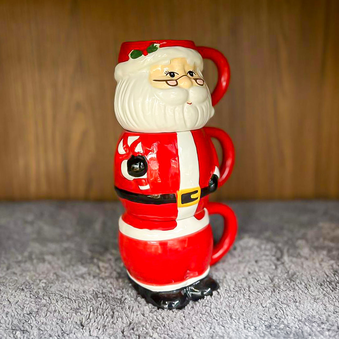 Ceramic Santa Mug Set 3pc - CER062