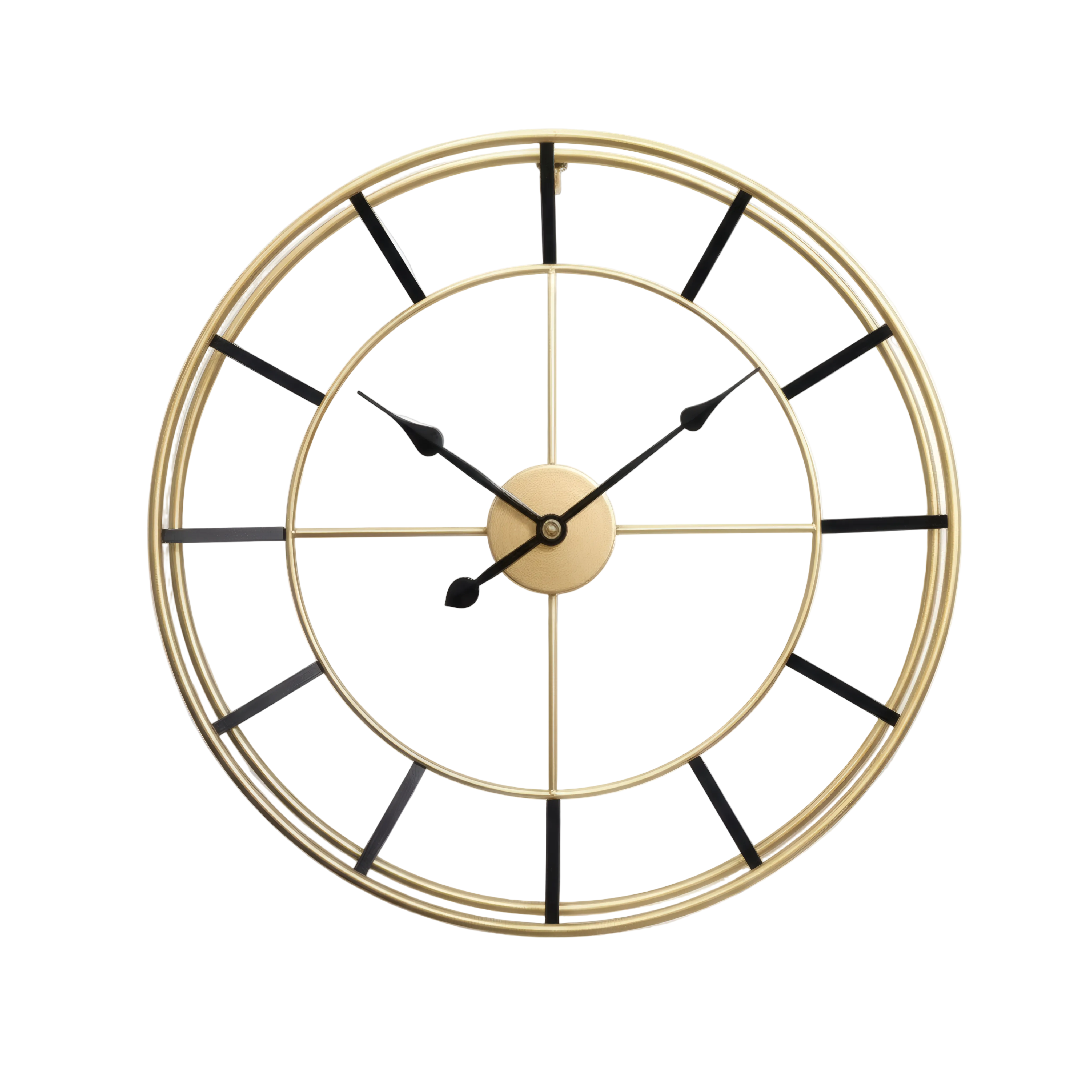Gold Clock Without Numbers
