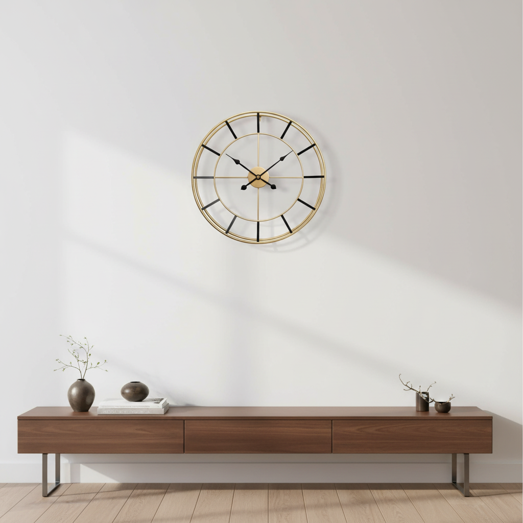 Gold Clock Without Numbers