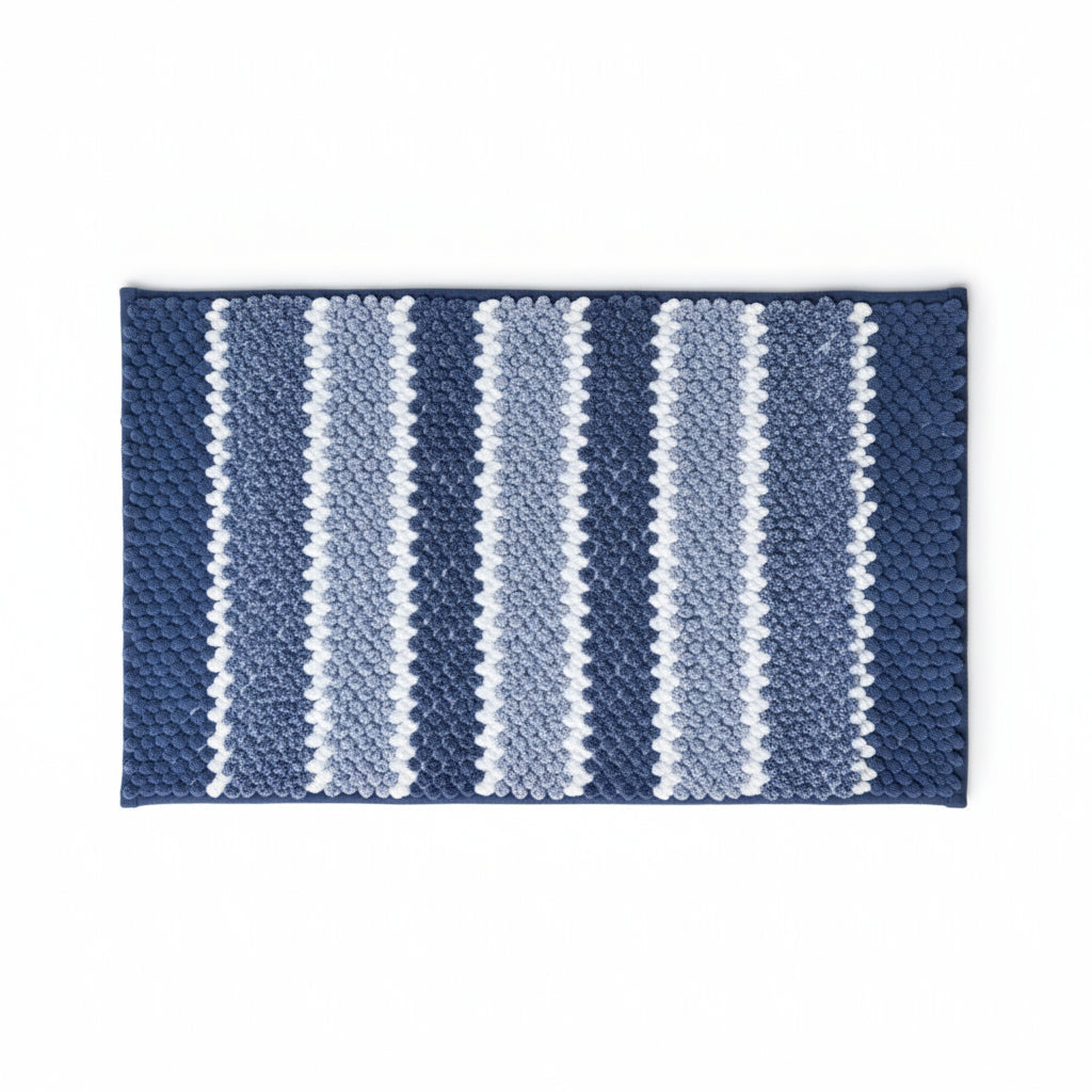 Blue & White Bathroom Carpet 45cm x 75cm