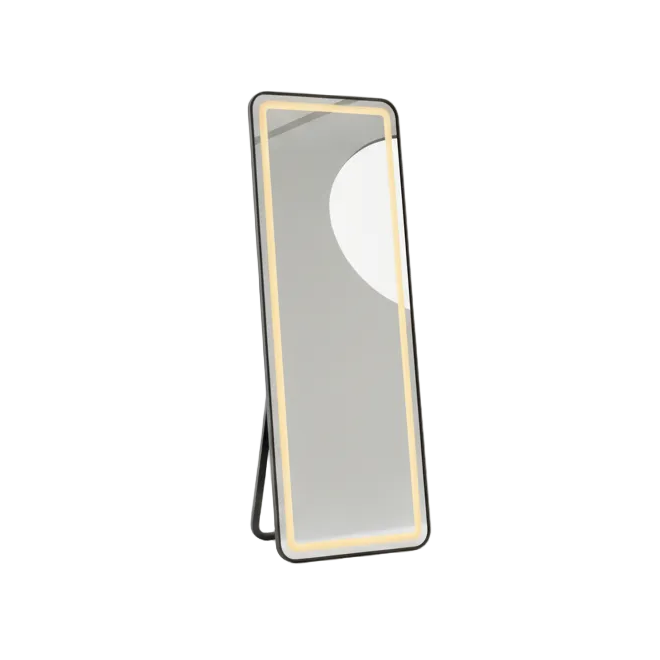 Black Rectangle LED Mirror