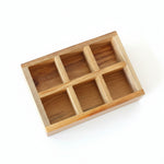 Load image into Gallery viewer, 6 Compartment Wooden Storage Box
