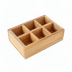 Load image into Gallery viewer, 6 Compartment Wooden Storage Box
