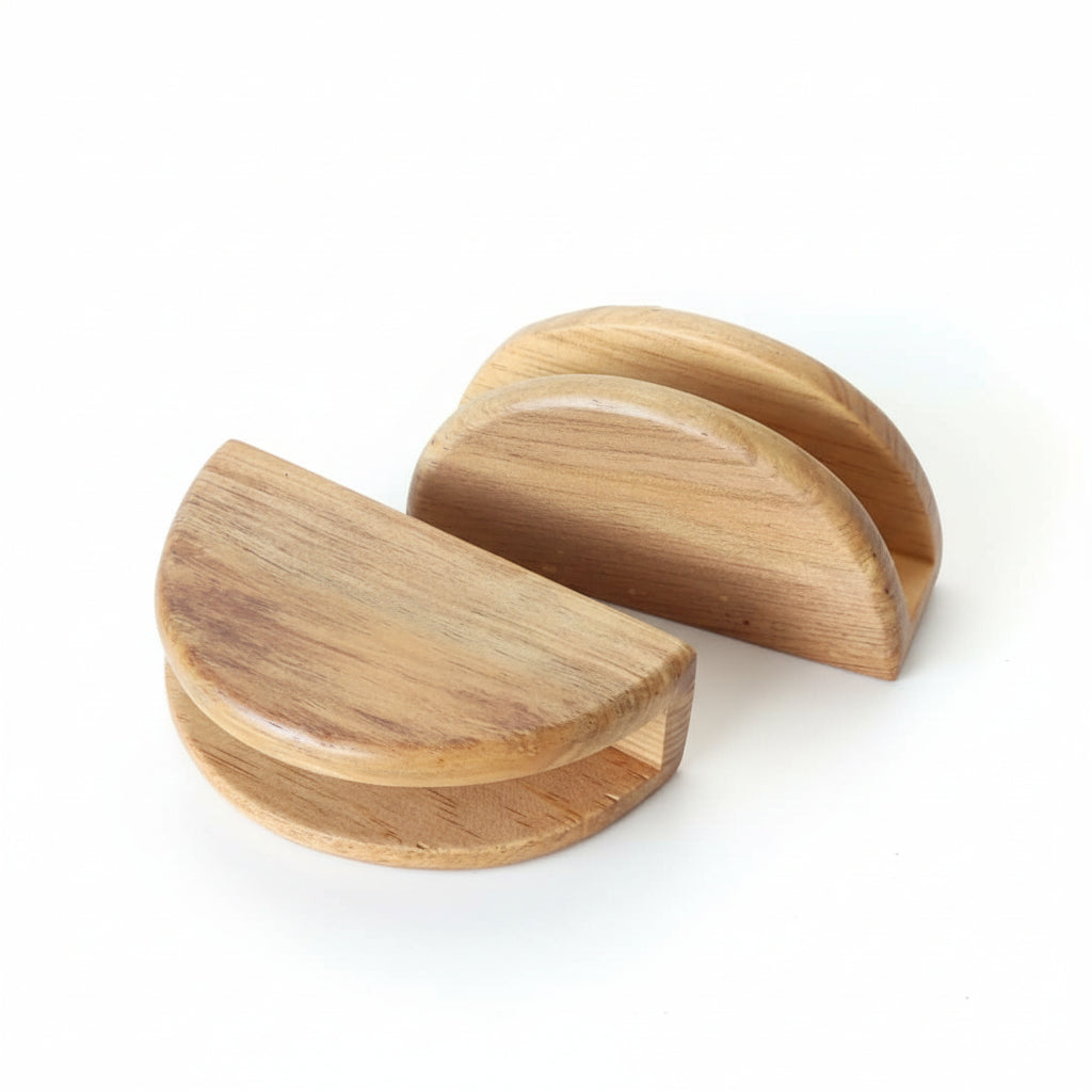 Half Circle Wooden Tissue Holder