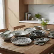 Black & White Dinnerware Set