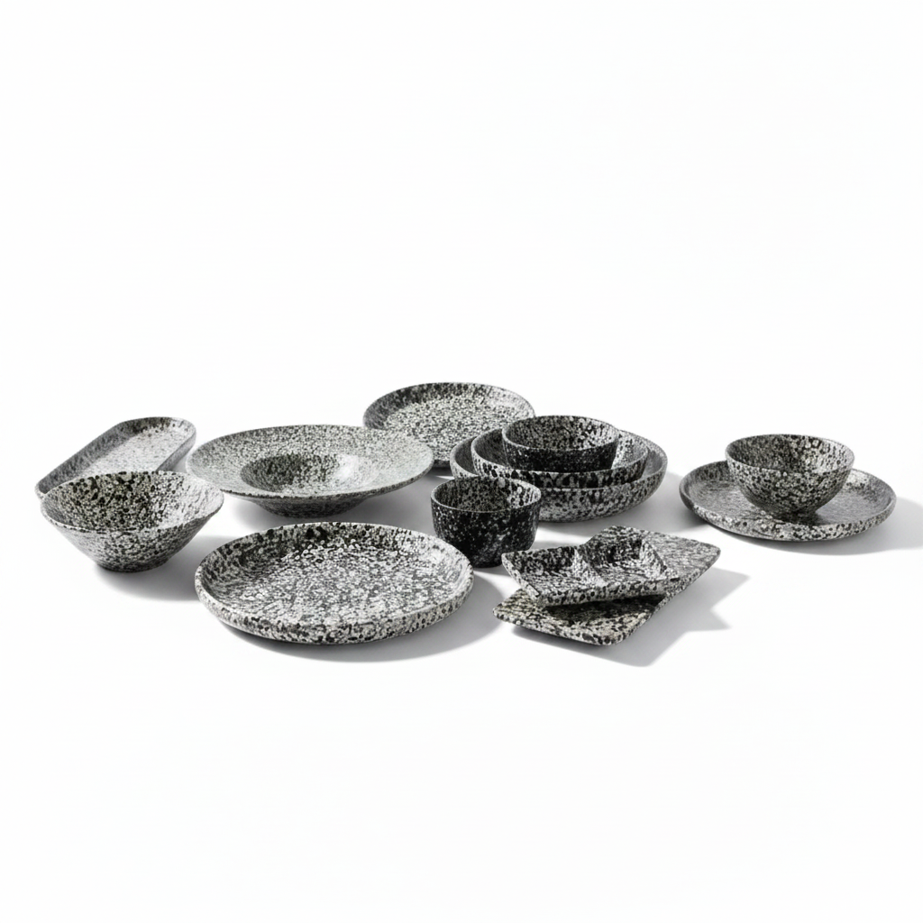 Black & White Dinnerware Set