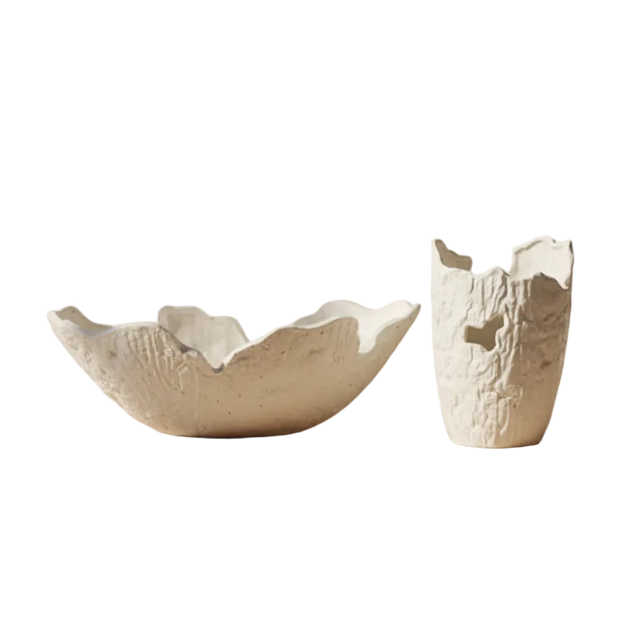 White Two Decorative Bowls